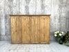 Antique School Pine Four Door Cupboard