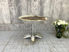 Art Deco Geometric Feet White Chippy Paint Metal Garden Table