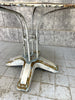 Art Deco Geometric Feet White Chippy Paint Metal Garden Table