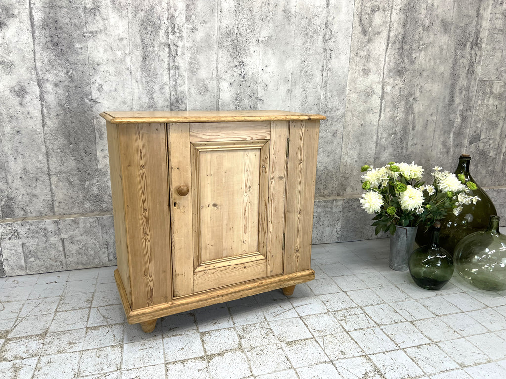 89cm Antique Pine Sideboard Cupboard
