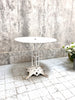 White Metal Circular Arras Style Garden Table
