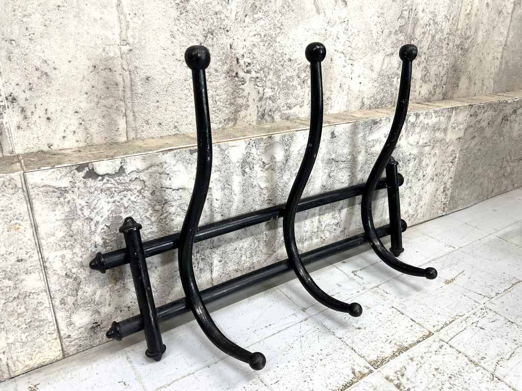 Set of 3 Ebonised Bentwood Coat Hooks Portemanteau