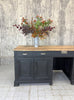 Black Solid Wood Shop Counter Sideboard Drawers Cupboard