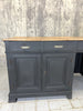 Black Solid Wood Shop Counter Sideboard Drawers Cupboard
