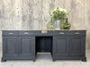 Black Solid Wood Shop Counter Sideboard Drawers Cupboard