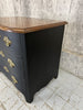 Small Black Serpentine Chest of Drawers