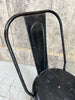 Black Tolix Metal Garden Table and Two Chairs