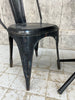 Black Tolix Metal Garden Table and Two Chairs