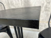 Black Tolix Metal Garden Table and Two Chairs