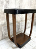 Black and Veneer Art Deco Side Table