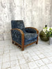 Blue Velvet Art Deco Lounge Chairs to reupholster