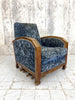 Blue Velvet Art Deco Lounge Chairs to reupholster