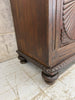 SOLDTwo Piece Carved Asian Linen Press Style Two Part Dresser Cupboard