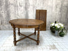 Circular Mid Century Oak extendable Dining Table