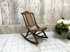 Folding Low Cane Rocking Chair
