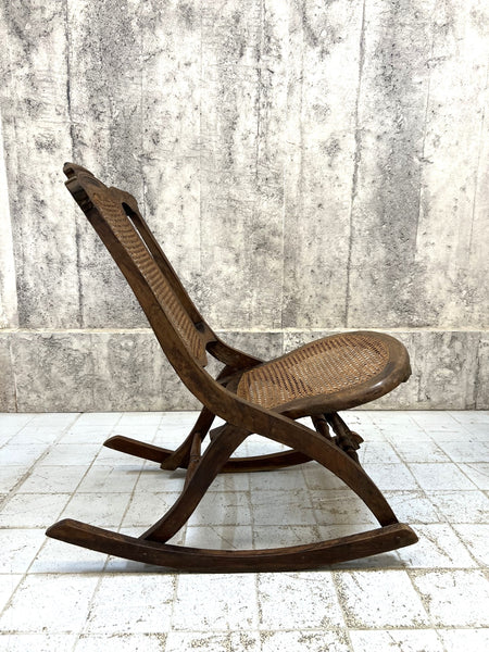 Folding wooden hot sale rocking chair