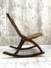 Folding Low Cane Rocking Chair