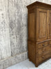 Two Piece French Linen Press Dresser Cupboard over Two over Two Drawers