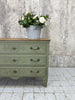 Olive Green 103cm Three Drawer Chest of Drawers