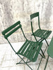 Green Metal Folding Garden Table and Set of 4 Folding Chairs