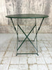 Forest Green Painted Metal Garden Table and Two Metal Chairs