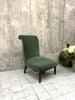Napoleon III Sage Green Mohair Velvet Slipper Chair
