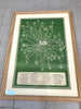 1950's Framed Green Bus Map of London and Surrounding Areas
