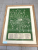 1950's Framed Green Bus Map of London and Surrounding Areas