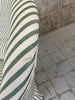 Green and White Striped Crapaud Tub Chair to reupholster