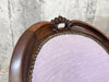 Pair Decorative Lilac French Wooden Framed Chairs to reupholster