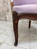 Pair Decorative Lilac French Wooden Framed Chairs to reupholster