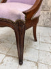 Pair Decorative Lilac French Wooden Framed Chairs to reupholster