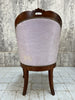 Pair Decorative Lilac French Wooden Framed Chairs to reupholster