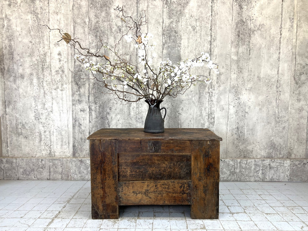 French Larch Marriage Chest From 17th - 18th Century