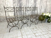 Set of Four Handmade Metal Garden Chairs