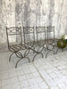 Set of Four Handmade Metal Garden Chairs