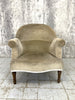 Mid Century, Mushroom Coloured, Velvet Crapaud Tub Chair to reupholster