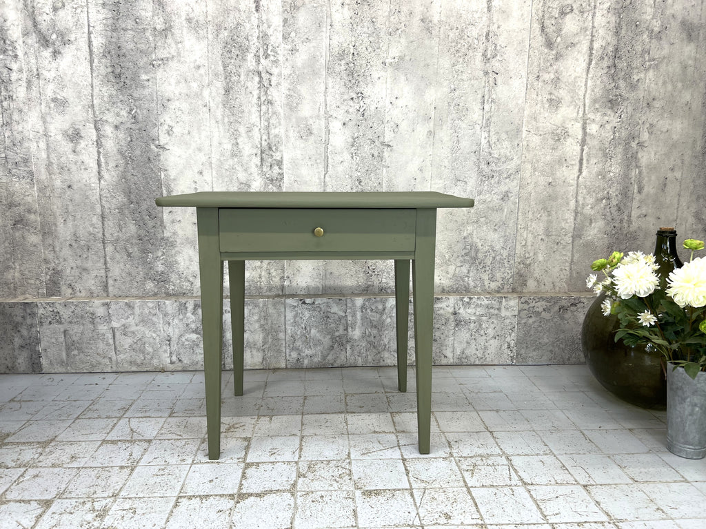 Olive Green Taper Leg Table Desk