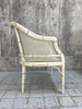Pair of Shabby Chic Mid Century Wicker and Cane Armchairs