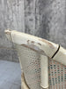 Pair of Shabby Chic Mid Century Wicker and Cane Armchairs