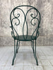 Pair of Green French Decorative Metal Garden Chairs