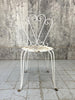 Pair of White Metal French Decorative Garden Chairs