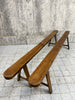 Pair of Solid Oak 218.5cm Long Benches