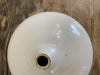 Pair of White Gilded Stem Moon Jar Vase Sculpture by Rosa