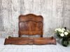 Pair Traditional French Walnut Wood Bed Frames