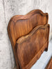 Pair Traditional French Walnut Wood Bed Frames