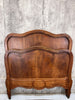 Pair Traditional French Walnut Wood Bed Frames