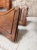 Pair Traditional French Walnut Wood Bed Frames