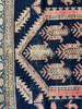 161.5cm x 62cm Pink and Navy Blue Vintage Rug