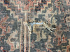 174cm x 135cm Burgundy, Blue and Beige Vintage Rug